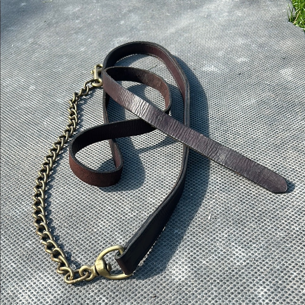 Horse leather lead rope